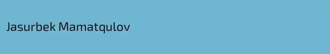 Jasurbek Mamatqulov